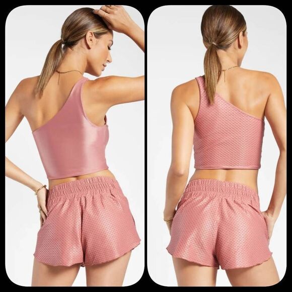 KORAL Attract Reversible Crop Top - Dusty Rose Size Small - Picture 2 of 9